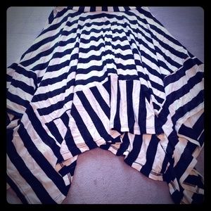 Striped, black and white skirt